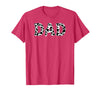 Cow Pattern Print Family Matching Birthday Apparel Cow Dad Birthday Family Matching Girl Boy Farm Birthday T-Shirt - Red
