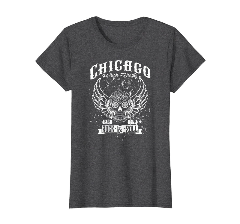 Camelot71 Chicago Classic Retro Vintage Illinois Windy Rock'n'Roll T-Shirt - Dark Heather Grey