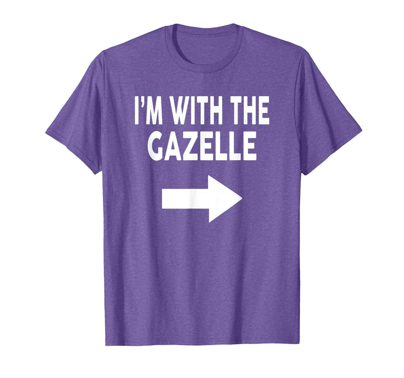 ShirtZilla I'm with The Gazelle Halloween Gazelle T-Shirt - Purple Heather