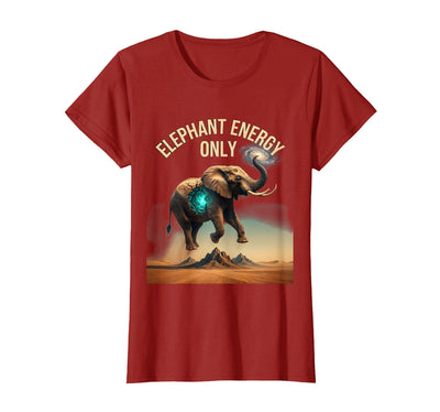 Mademark Elephant Energy Only Bold Graphic Design T-Shirt - Women