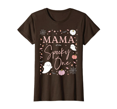 Spooky One First Birthday 1st Cute Pink Halloween Mama of The Spooky One Girl First Birthday Pink Halloween T-Shirt