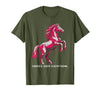 Mademark Horses Over Everything Equestrian Women Design T-Shirt - Men - Olive Green