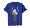 Rock and Wear Gifts Men Women Kids Skeleton Guitar Hand Rock On Guitarist Rock Band Music T-Shirt - Royal Blue