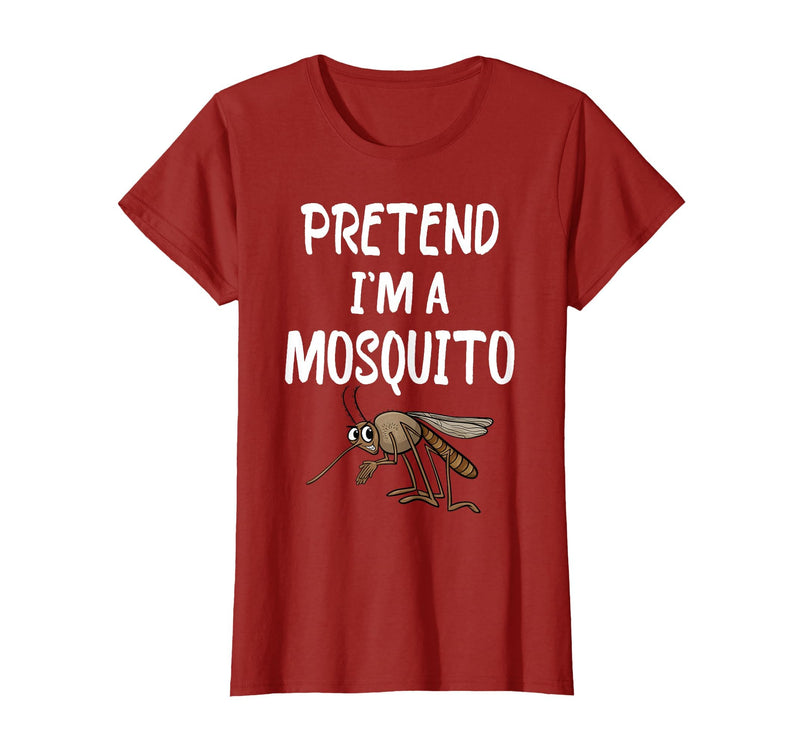 Pretend I'm A Mosquito Funny Halloween Costume Pretend I'm A Mosquito Funny Lazy Halloween Costume Party T-Shirt - Cranberry