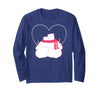 Coca-Cola Company Coca-Cola - Polar Bear Heart Hug Long Sleeve T-Shirt - Navy Blue
