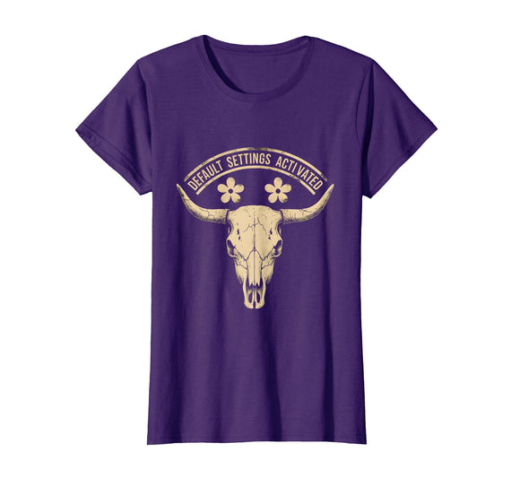 Mademark White Boy of the Year Default Settings Activated T-Shirt - Women - Purple