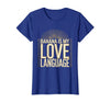 Mademark Banana Is My Love Language Monkey Design T-Shirt - Women - Royal Blue