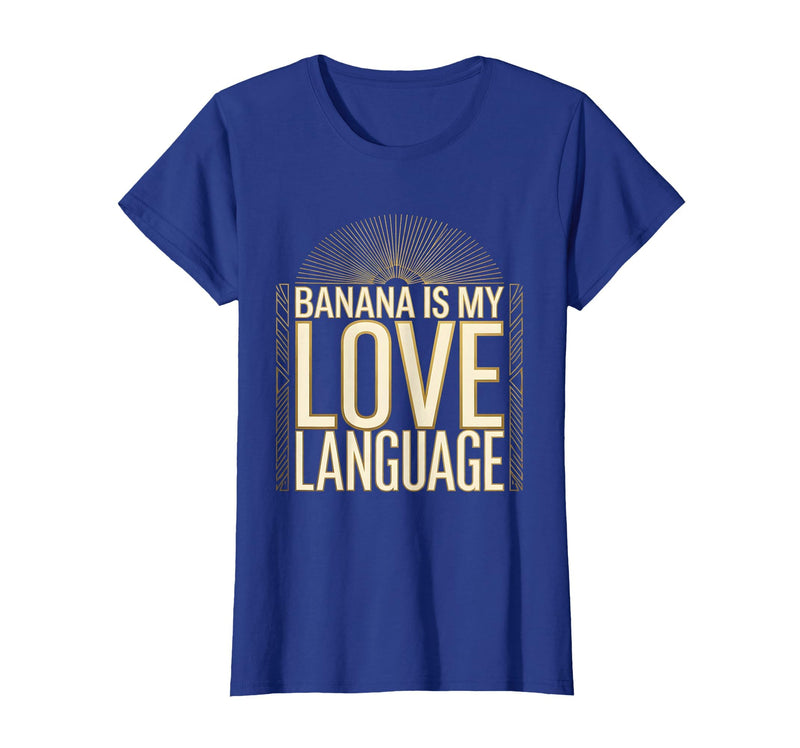 Mademark Banana Is My Love Language Monkey Design T-Shirt - Women - Royal Blue