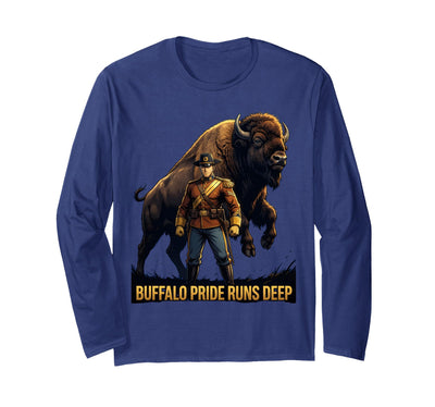 Cow Mademark Buffalo Pride Runs Deep Buffalo Soldiers Soldiers T-Shirt