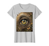 Mademark Elephant Eye Landscape Reflection Wildlife Art T-Shirt - Women - Silver Grey
