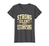 Mademark Strong Silent and Stomping Elephant Design T-Shirt - Women - Dark Heather Grey