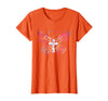 Butterfly Prayer Graphic Jesus Christian Cross Butterfly Prayer Jesus Christian Cross Floral Pattern T-Shirt - Orange