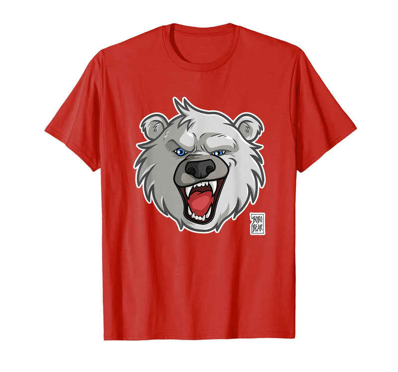 Bobo Bear Bobo Likes to Growl - Polar Bear T-Shirt - Red