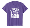 Jesus is My Boo - Funny Christian Halloween Quote Humor T-Shirt - Purple Heather