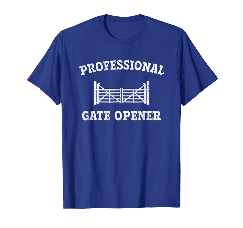 cow apparel Professional gate Opener, Cow Gate Opener T-Shirt - Royal Blue