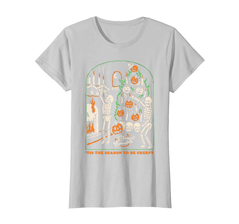 Halloween Creepy Season The Season to Be Creepy T-Shirt - Silver Grey