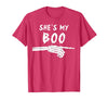 Miftees Matching Halloween Tees She's My Boo Matching Halloween Costume She's My Boo T-Shirt - Red Heather