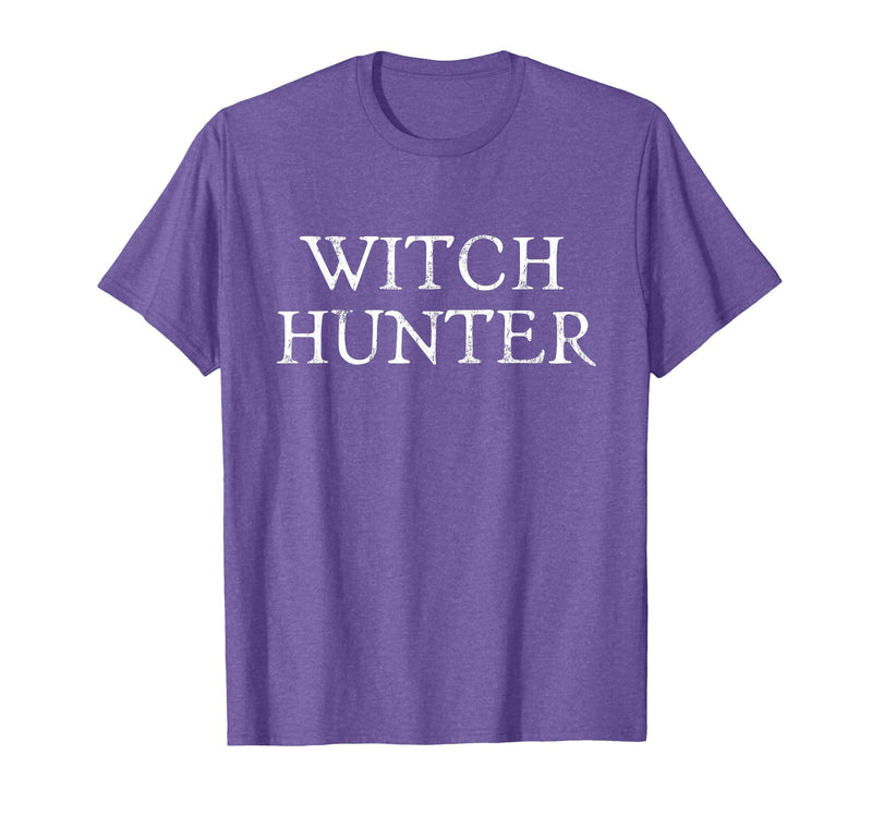 Witch Hunter Halloween Funny Witch Hunter Halloween Costume Easy Lazy T-Shirt - Purple Heather