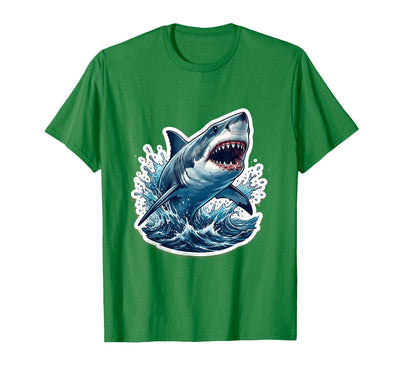 2nd Grade Shark Bursting Through Ocean Waves T-Shirt