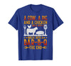 Cow A Pig And A Chicken gift idea A Cow A Pig and A Chicken Walk Into A BBQ The End Barbecue T-Shirt - Royal Blue