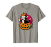 Disney Pinocchio Halloween Figaro Inside A Pumpkin Retro T-Shirt - Slate Grey