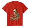 VibeKilla Video Game Halloween Skeleton Gamer Costume T-Shirt - Red