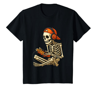 VibeKilla Video Game Halloween Skeleton Gamer Costume T-Shirt