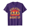 Halloween Witch Flying Sunset Silhouette Regulators Mount Up Halloween Witch Sunset T-Shirt - Purple