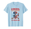 Funny Halloween Night Spooky Horror Lover Going to Be Liberal Halloween Head Would Not Fit Political T-Shirt - Baby Blue