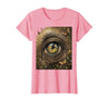 Mademark Elephant Eye Landscape Reflection Wildlife Art T-Shirt - Women - Pink