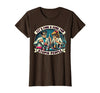 C.J.`s Funny Dark Humor Gift Shop Lets Find A Cure for Stupid People, Retro Comic Dark Humor T-Shirt - Brown
