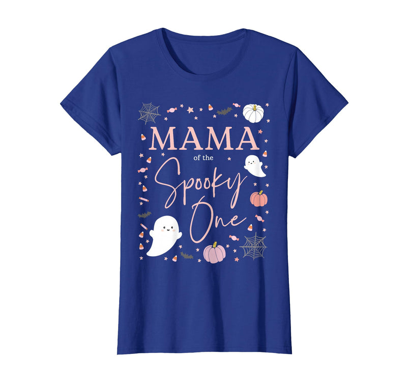 Spooky One First Birthday 1st Cute Pink Halloween Mama of The Spooky One Girl First Birthday Pink Halloween T-Shirt - Royal
