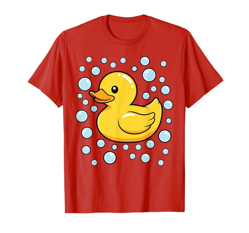 InGENIUS Duck Lover Shirts & Gifts Rubber Duck Bubbles Cute Duckie Duckling Costume Halloween T-Shirt - Red