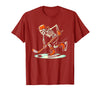 Halloween Costume For Hockey Lovers Funny Skeleton Hockey Halloween for Ice Hockey Lovers T-Shirt - Cranberry Red
