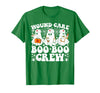 Wound Care Nurse Boo Boo Crew Halloween Wound Care Boo Boo Crew Nurse Funny Ghost Halloween Nurse T-Shirt - Kelly Green
