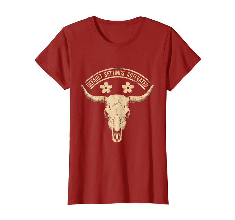 Mademark White Boy of the Year Default Settings Activated T-Shirt - Women - Cranberry Red