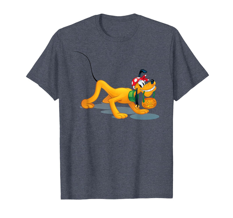 Disney Pluto - Halloween Pirate Trick Or Treat T-Shirt - Heather Blue