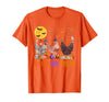 Autumn Pumpkin Chicken Halloween Chicken Farm Fall Halloween Chicken Pumpkin Chick Or Treat Spooky T-Shirt - Orange