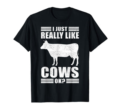 Funny Cow Design Women Boys Girls Farmer Cow Lover T-Shirt