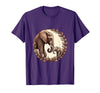Mademark Elephant Mom and Baby Trunk Touch Pregnancy Tee T-Shirt - Men - Purple