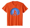 Ideas Halloween costume " Wolf moon " Wolf Halloween Costume Werewolf Blue Moon Scary for Men Boys T-Shirt - Orange