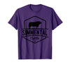 Funny Farmer Gift for Simmental Cattle Cow Farmer - Simmental Cattle T-Shirt - Purple
