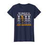 Orange Ribbon ADHD Awareness clothing Halloween Skeleton ADHD Awareness T-Shirt - Navy Blue