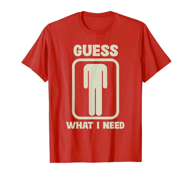 Humor Head Halloween Party Fun Guess What I Need Head Graphic T-Shirt - Red