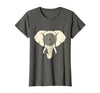 Mademark Elephant Head Ornate Mandala Illustration T-Shirt - Women - Asphalt Grey