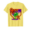 Ice Cream Drip Baseball Home Plate Halloween Tee Funny Halloween Baseball Ice Cream Drip Boys Girls Youth T-Shirt - Lemon