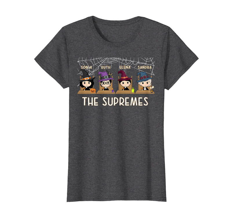 RBG Supremes Court cute gift THE SUPREMES Halloween Cute Woman Supreme Court Justices RBG T-Shirt - Dark Heather Grey