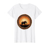 Mademark Elephant Silhouette Glowing Safari Sunset T-Shirt - Women - White