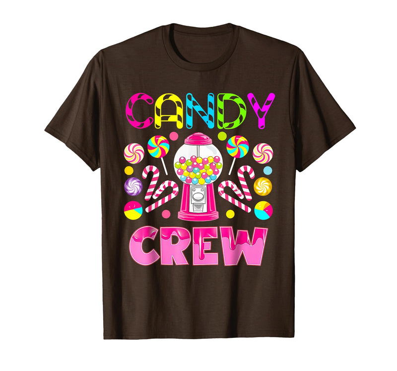 Candy Land Candy Crew Party Halloween Costumes T-Shirt - Brown