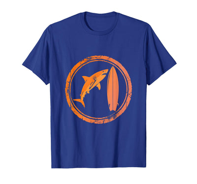Great White Shark Breaching Surfboard Graphic T-Shirt